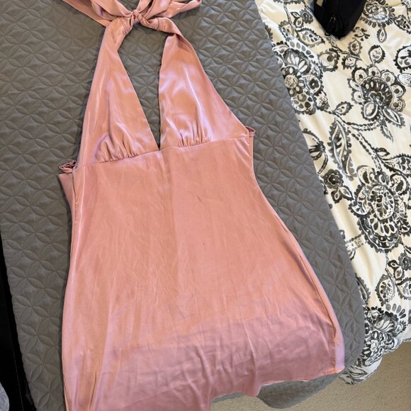 Satin Mini Dress - Picture 2 of 6